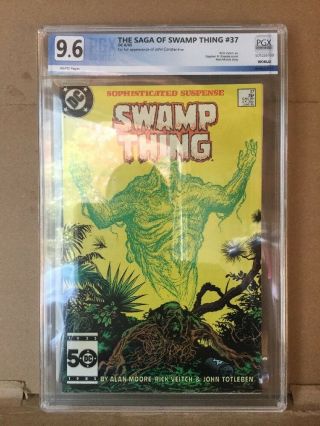 The Saga Of Swamp Thing 37 1st App John Constantine Pgx 9.  6 Not Cgc