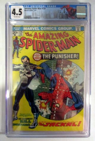 The Spider - Man 129 1st Punisher Limited Nyc Label Cgc 4.  5