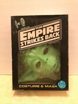 Vintage 1980 Ben Cooper Star Wars Empire Strikes Back Yoda Costume And Mask