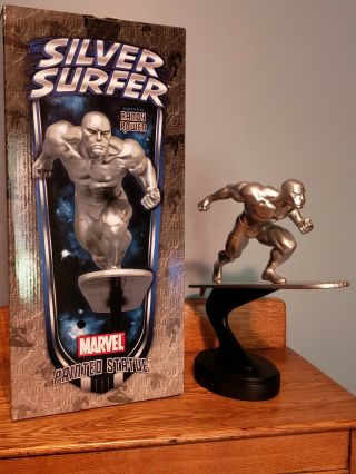 Silver Surfer Painted Statue By Randy Bowen 0839 Of 3500 12 "
