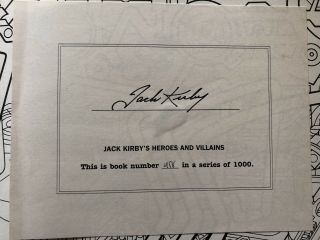 Jack Kirbys Heroes And Villains Signed By Kirby
