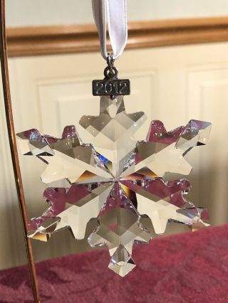 Swarovski Crystal Annual Snowflake Ornament 2012 No Box 1125019