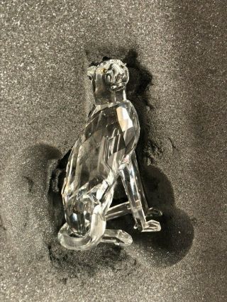 Swarovski Silver Crystal Cheetah Figurine w/Box Retired.  Gorgeous 3