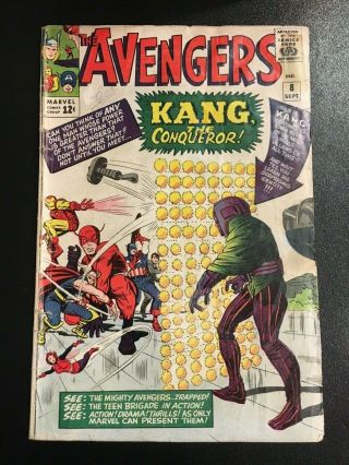 Avengers 8,  1964 Marvel,  Gd/vg,  1st Appearance Of Kang,  Movie Coming