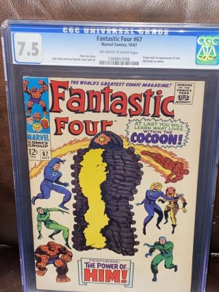 Fantastic Four 67 Cgc 7.  5 Vf - White Pages