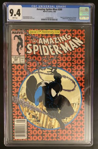 Spider - Man Vol 1 300 Cgc 9.  4 1st Appearance Of Venom Newsstand