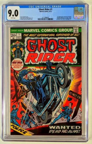 Ghost Rider 1 Cgc 9.  0 September 1973 Marvel Bronze Age Comic; White Pages
