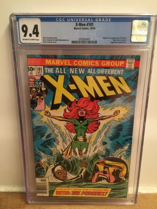 1976 X Men Issue 101 Comic Book 1st Phoenix Fantastic Cgc 9.  4