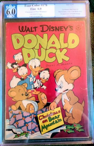 Four Color 178 F 6.  0 Graded.  1st Appearance Uncle Scrooge,  Carl Barks Art