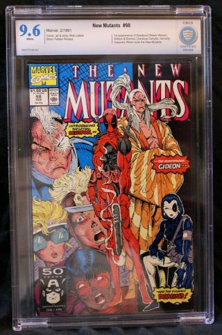 Mutants 98 (marvel,  1991) Cbcs 9.  6 Wp - 1st App.  Deadpool,  Domino