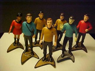 7 Star Trek Classic Tv Series Pvc Kirk Spock Mccoy Scotty Sulu Uhura Chekov