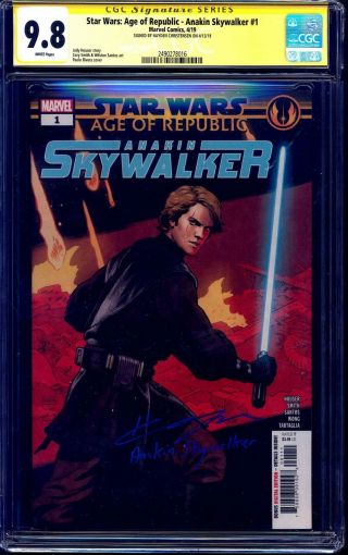 Star Wars Anakin Skywalker 1 Variant Cgc Ss 9.  8 Signed Hayden Christensen