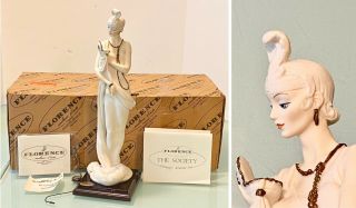 Giuseppe Armani Florence Lady With Powder Puff & Compact Figurine 392f