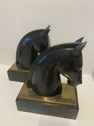 Art Deco Style Horse Head Bookends