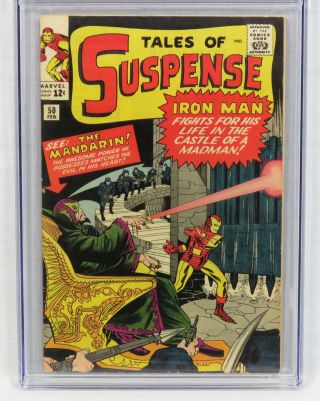Marvel Comics Tales of Suspense 50 CGC 7.  0 1st Mandarin Stan Lee Kirby 1964 2