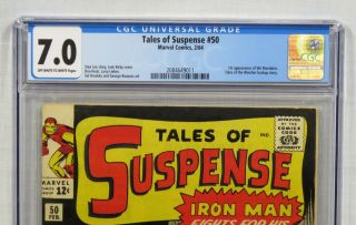 Marvel Comics Tales of Suspense 50 CGC 7.  0 1st Mandarin Stan Lee Kirby 1964 3