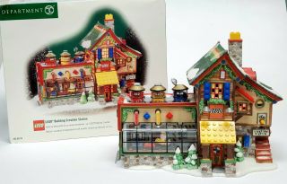 Department 56 Lego Building Creation Station Painted Porcelain North Pole Series