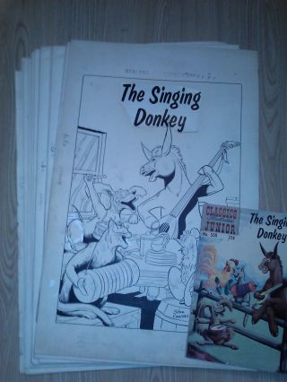 Classics Illustrated Jr Singing Donkey Art 1958 Complete 33 Page Story