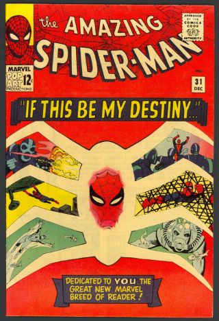 Spider - Man 31 - 1st App Of Gwen Stacy - Marvel Comics (1965) Vf