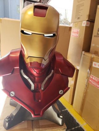 Iron Man Mk Iii (mark 3) Life - Size Bust 1:1 Scale - Sideshow Collectibles 2957