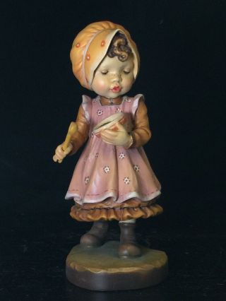 Anri Sarah Kay " Ginger Snap " Wood Carved 6.  7” Figurine Italy Le 583/1000,