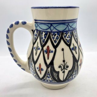 Le Souk Ceramique Hand Painted Stoneware Mug Cup,