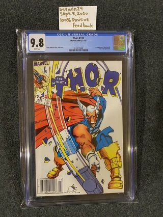 Thor 337 Cgc 9.  8 Newsstand White Pages 1st App Of Beta Ray Bill Signed Simonson