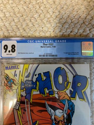 Thor 337 Cgc 9.  8 With White Pages 1st Beta Ray Bill Walt Simonson Story/art
