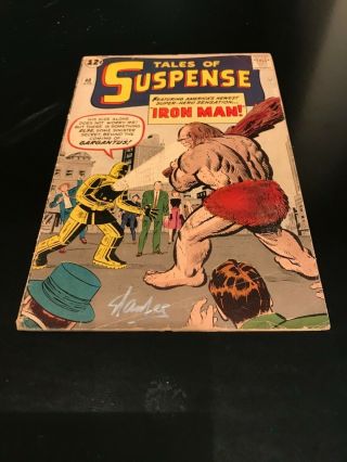 Tales Of Suspense 40 Cgc 3.  5 1963 2nd Appearance Of Iron Man Signed By Stan Lee