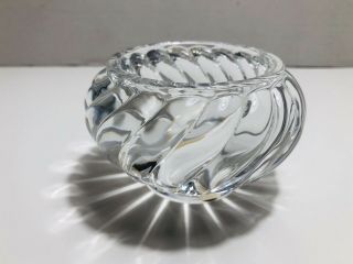Baccarat Crystal Candle Holder Bambous Bowl