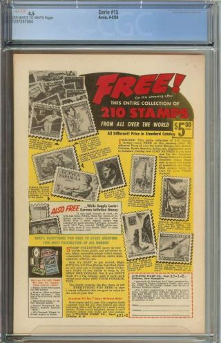 EERIE 15 CGC 4.  5 OW/WH PAGES 2