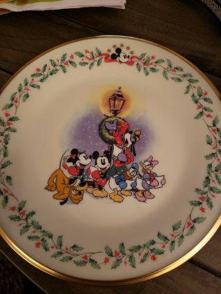 Lenox Christmas Walt Disney Holiday Plates (set Of 4) Mickey Mouse