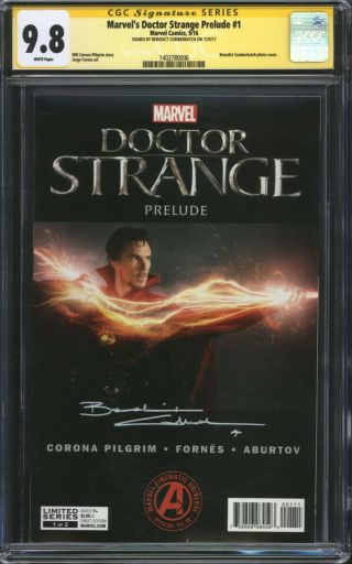 Doctor Strange Prelude 1 (photo) Cgc 9.  8 Ss / Signed By Benedict Cumberbatch