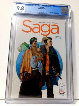 Image Saga 1 Cgc 9.  8 1st Print,  White Pages White Pages Nm,