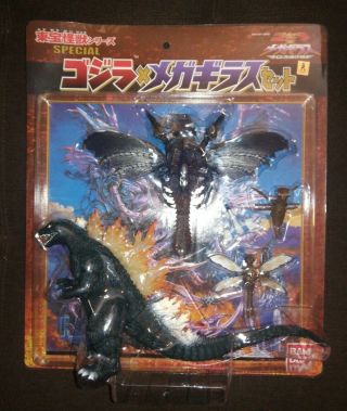 Godzilla 2000 Vs Megaguirus Special Set Japan Import Bandai Vintage W Poster Nib
