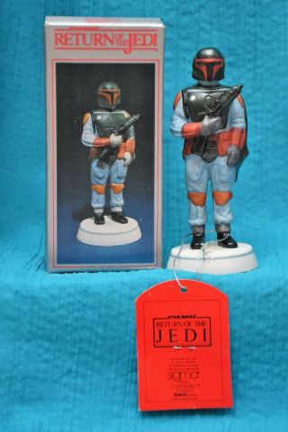 Vintage Star Wars Rotj Sigma Boba Fett Ceramic Figure 1983