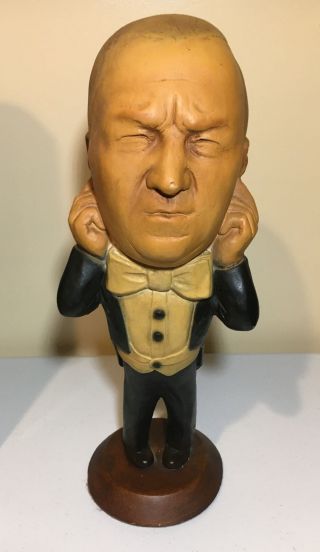 Esco Statue,  Curly Of The Three Stooges,  Vintage Chalk Ware Figure