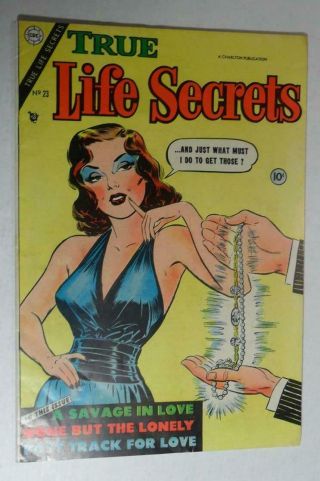 True Life Secrets 23 Dec 1954 Charlton Classic Headlight Cover