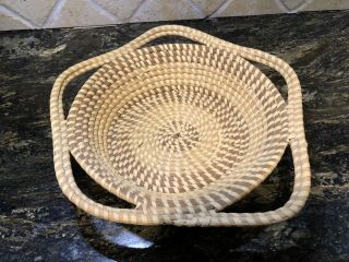 Vintage Charleston Sweetgrass Basket Detailed Finely Handmade Gullah