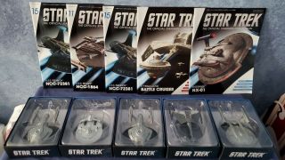 Eaglemoss Star Trek 5 - Starship Coll,  With Magazines,  With 2009 Uss Enterprise