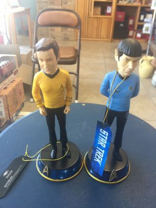 2011 Westland Star Trek Spock & Captain Kirk 7.  5 " Bobble Figurines Nib Retired