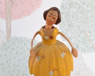 Rare Anri Italy Hand Carved Cork Bottle Stopper Animated Courtesy Ballerina