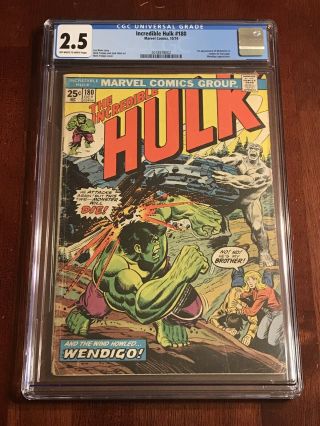 The Incredible Hulk 180 - 1st Appearance Wolverine Cameo Cgc 2.  5 Universal