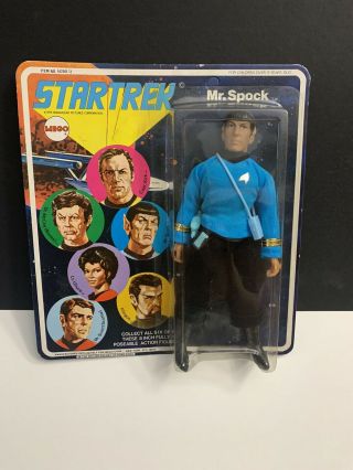 Vintage 1974 Mego Star Trek Mr.  Spock On Unpunched Card