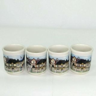Longaberger Pottery Homestead Coffee Mugs Set Of 4