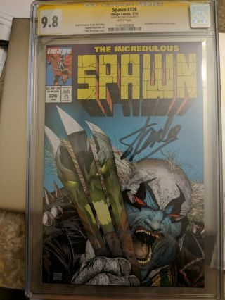 Spawn 226 Signed By Stan Lee Cgc 9.  8 Incredible Hulk 340 Cover Swipe