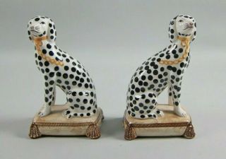 Vintage Fitz & Floyd Staffordshire Style Dalmatian Dog Bookends 1970 