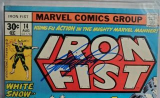 Iron Fist 14 (08/1977) 1st appearance of Sabretooth,  CGC signed 6.  5 3