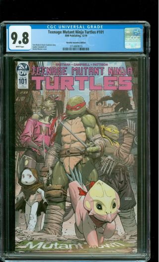 Teenage Mutant Ninja Turtles 101 Cgc 9.  8 Nm/mint 1st Lita Monalisa 1:10 Variant