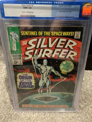 Silver Surfer 1 (1968) Cgc 3.  0 Key Issue Old Label Looks Like A 6.  0,